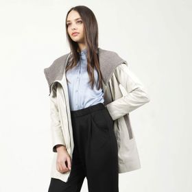 Dericlub YB-2163 80 Gerçek Deri Bej Kadın Kaban
