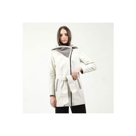 Dericlub YB-2163 80 Gerçek Deri Bej Kadın Kaban