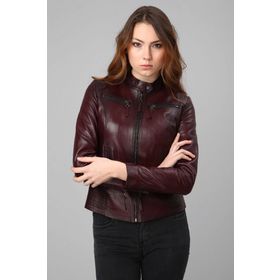 Dericlub YB2143 Bordo Kadın Mont