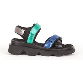 Dericlub ZY 7905 Siyah Çarpraz Bantlı Cırtlı Günlük Kadın Sandalet
