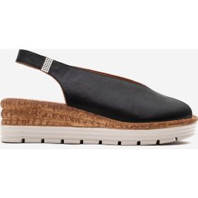 Dericlub ZY 8094 Siyah Dolgu Topuk Comfort Günlük Kadın Sandalet