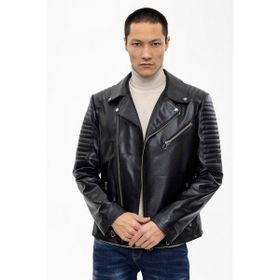 Deriderim Hardy Biker Siyah Erkek Mont