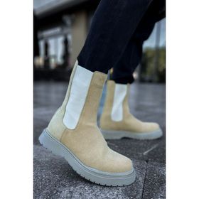 Deridün Yıldız Shoes MN223 SRT Alaska Süet Kum Erkek Bot