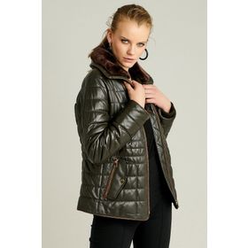 Derimod 18WGD5483SH Hakiki Deri Linda Yeşil Kadın Mont