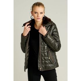 Derimod 18WGD5483SH Hakiki Deri Linda Yeşil Kadın Mont