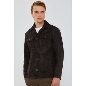 Derimod 23WGD650710 Icardi Erkek Kahverengi Süet Blazer Deri Ceket