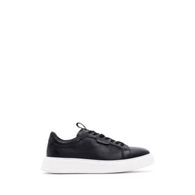 Derimod 24SFD610618 Siyah Bağcıklı Deri Erkek Sneaker