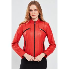 Derimod 24SGD5200U4 Linda Kadın Kırmızı Kısa Deri Ceket