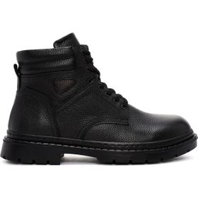Derimod 24WFD7542FT Siyah Bağcıklı Deri Casual Erkek Bot