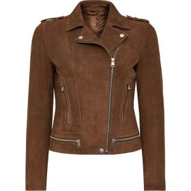 Derimod 24WGD52841B Layla Kadın Kahverengi Biker Süet Deri Ceket