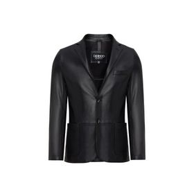 Derimod 24WGE65591M Dominic Erkek Siyah Blazer Deri Ceket