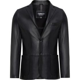 Derimod 24WGE65591M Dominic Erkek Siyah Blazer Deri Ceket