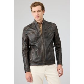 Derimod 24WGF6546R4 Kobe Erkek Bronz Deri Ceket