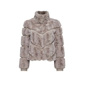 Derimod 24WGP5019FF Melrose Kadın Vizon Teddy Deri Mont