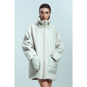 Derimod 24WGP5271FF Boston Kadın Bej Teddy Deri Kaban