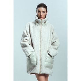 Derimod 24WGP5271FF Boston Kadın Bej Teddy Deri Kaban