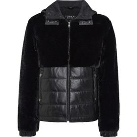 Derimod 24WGP5288FF Alabama Kadın Siyah Kapüşonlu Teddy Mont
