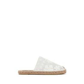 Derimod 25SFD20626F Kadın Krem Desenli Espadril Terlik