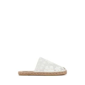 Derimod 25SFD20626F Kadın Krem Desenli Espadril Terlik