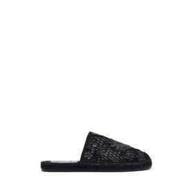 Derimod 25SFD20626F Kadın Siyah Desenli Espadril Terlik