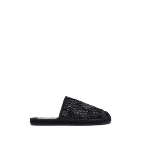 Derimod 25SFD20626F Kadın Siyah Desenli Espadril Terlik