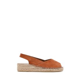 Derimod 25SFD206710 Kadın Turuncu Süet Espadril Sandalet