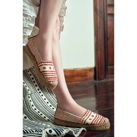Derimod 25SFD20836F Kastamonu Taş Baskı Kadın Taba Desenli Espadril