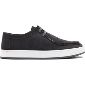 Derimod 25SFD631110 Bej Gri Erkek Bağcıklı Süet Deri Casual Ayakkabı