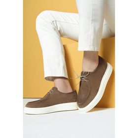 Derimod 25SFD650410 Erkek Taba Bağcıklı Süet Deri Casual Ayakkabı