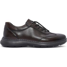 Derimod 25SFD694718 Erkek Kahverengi Bağcıklı Deri Casual Ayakkabı