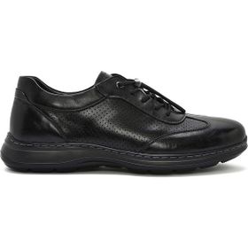 Derimod 25SFD694718 Erkek Siyah Bağcıklı Deri Casual Ayakkabı