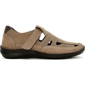 Derimod 25SFD7114V3 Siyah Nubuk Deri Erkek Sandalet