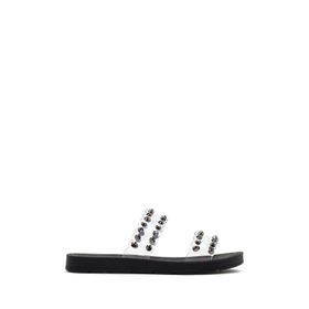 Derimod 25SFE4600PV Kadın Siyah Şeffaf Taşlı Terlik