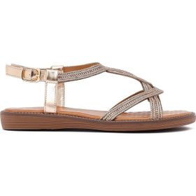 Derimod 25SFE464614 Kadın Pembe Taşlı Sandalet