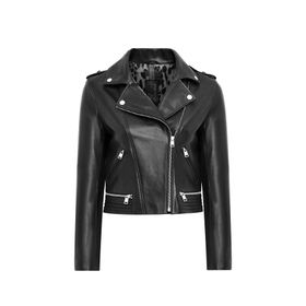Derimod 25SGD5299VE Eliza Kadın Siyah Biker Kısa Deri Ceket
