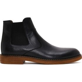 Derimod 25WFD6009FT Erkek Siyah Deri Casual Chelsea Bot