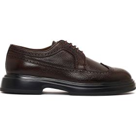 Derimod 25WFD6042FT Erkek Kahverengi Bağcıklı Kalın Tabanlı Deri Casual Ayakkabı