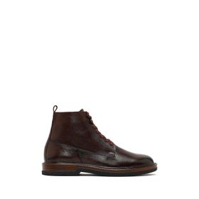 Derimod 25WFD6060FT Kahverengi Bağcıklı Fermuarlı Deri Casual Erkek Bot