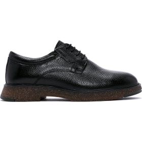 Derimod 25WFD6706FT Erkek Siyah Bağcıklı Deri Casual Ayakkabı