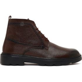 Derimod 25WFD6717FT Kahverengi Fermuarlı Deri Casual Erkek Bot