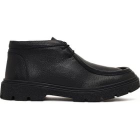 Derimod 25WFD7009FT Siyah Bağcıklı Deri Casual Erkek Bot