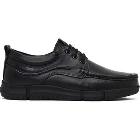 Derimod 25WFD710118 Erkek Siyah Bağcıklı Deri Casual Ayakkabı