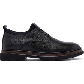 Derimod 25WFD7508FT Erkek Siyah Bağcıklı Deri Casual Ayakkabı