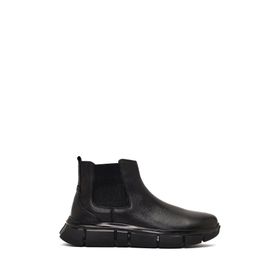Derimod 25WFD7610FT Erkek Siyah Kalın Tabanlı Deri Chelsea Bot