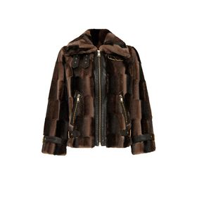 Derimod 25WGD5952FF Anabel Kadın Kahverengi Teddy Deri Mont