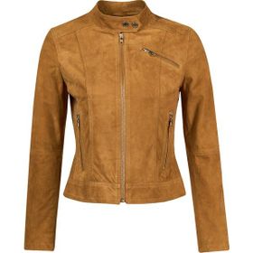 Derimod 25WGE535210 Kylie Kadın Camel Hakim Yaka Kısa Süet Deri Ceket