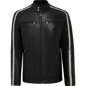 Derimod 25WGF6583CY Middleton Erkek Siyah Slim-Fit Kısa Deri Ceket