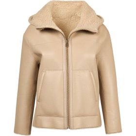 Derimod 25WGP5241FF Gardena Kadın Bej Çift Taraflı Teddy Mont
