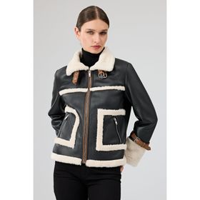 Derimod 25WGP5319FF Megeve Kadın Siyah Kısa Teddy Mont