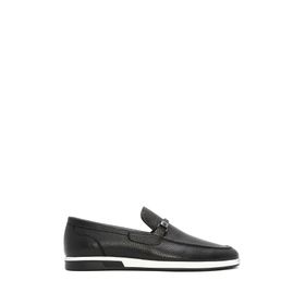 Derimod 26SFD6006FT Erkek Siyah Deri Casual Loafer